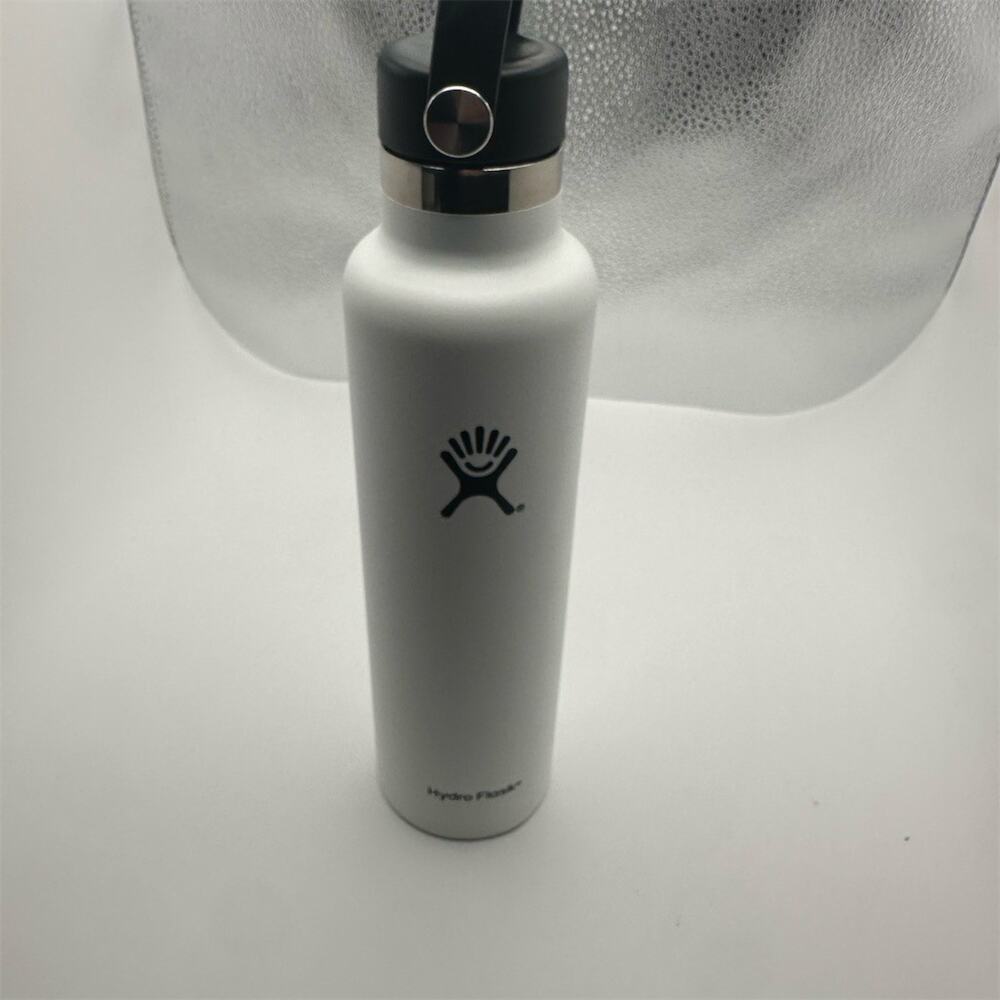 Hydro Flask Water Bottle 24 oz White Standard Mouth Insulated w/ Flex Cap